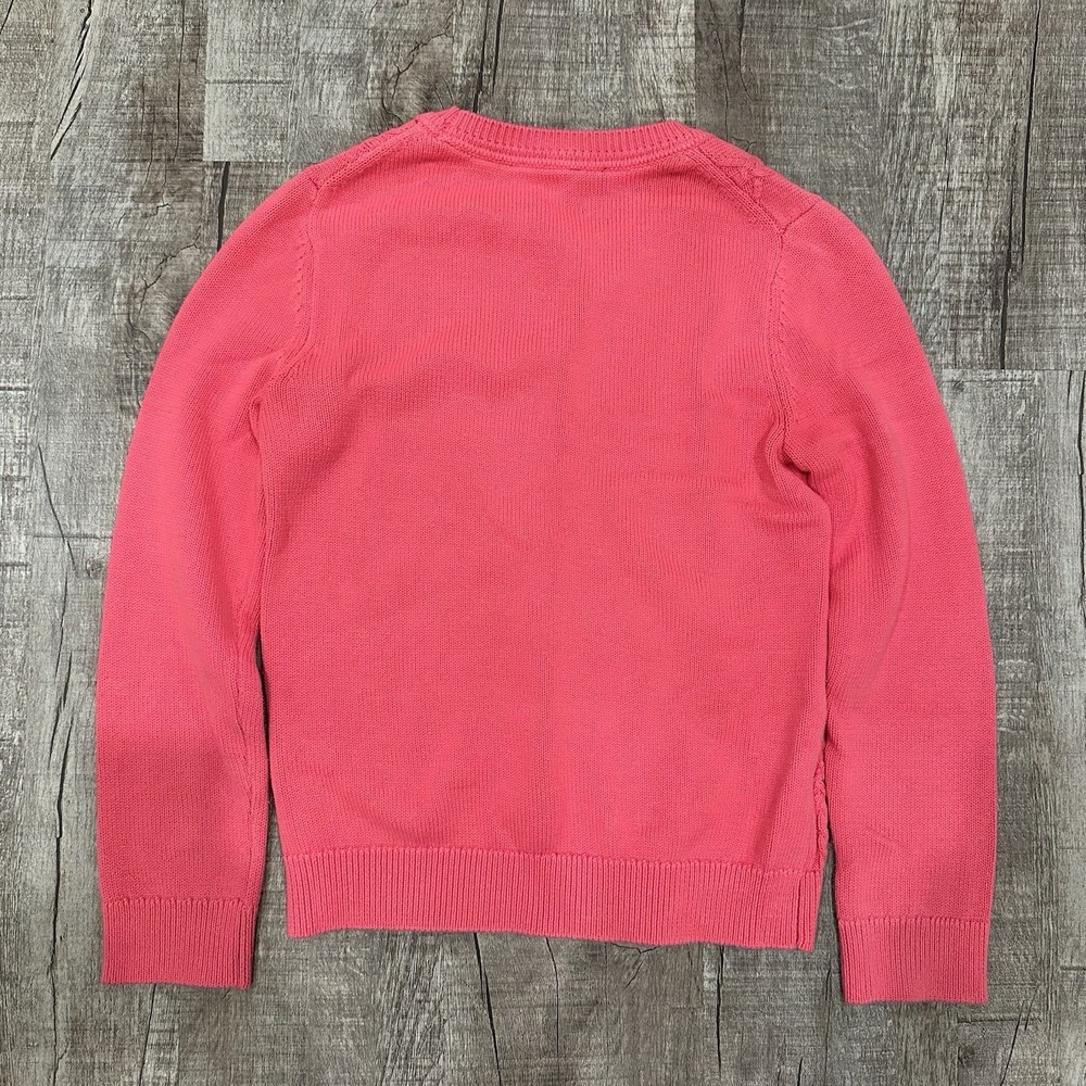 Tommy Hilfiger Sz M Pink Cable Knit Sweater Chunky Neutral Basic Minimalist Y2K‎ - Picture 7 of 7